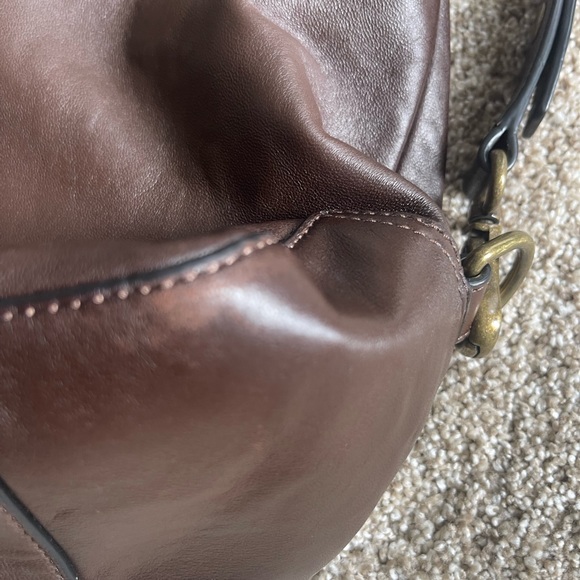 EUC Frye Gia Convertible Backpack genuine leather dark brown coffee espresso - Picture 7 of 8